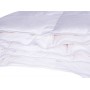 Одеяло пуховое кассетное всесезонное «Воздушный вальс» (220х240 см; наполнитель: 100% белый гусиный пух; чехол: сатин, 100% хлопок)