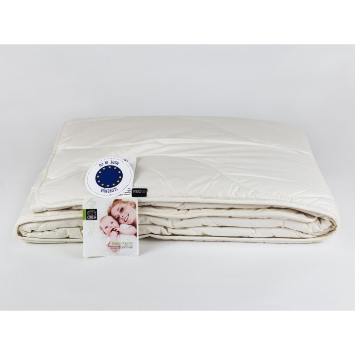 Одеяло хлопковое облегченное стеганое «Organic Lux Cotton» (150х200 см; наполнитель: 100% органический хлопок; чехол: перкаль, 100% органический хлопок)