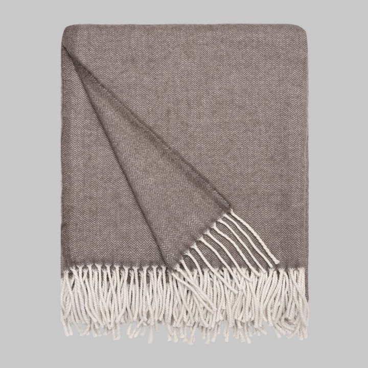 Плед шерстяной «Noya», цвет: bej (130х180 см; 100% шерсть мериноса)