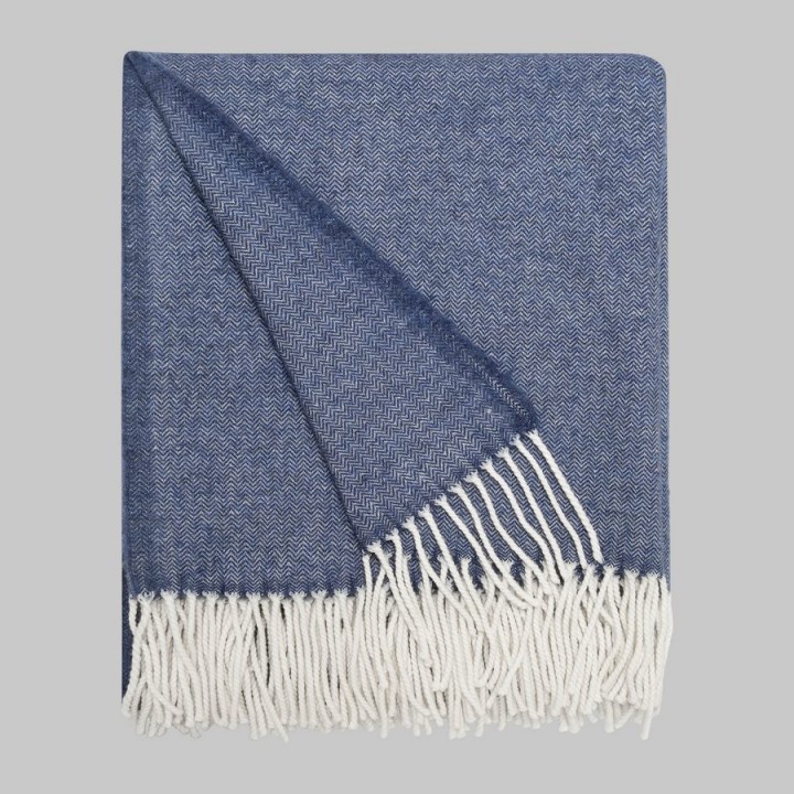 Плед шерстяной «Noya», цвет: mavi (130х180 см; 100% шерсть мериноса)