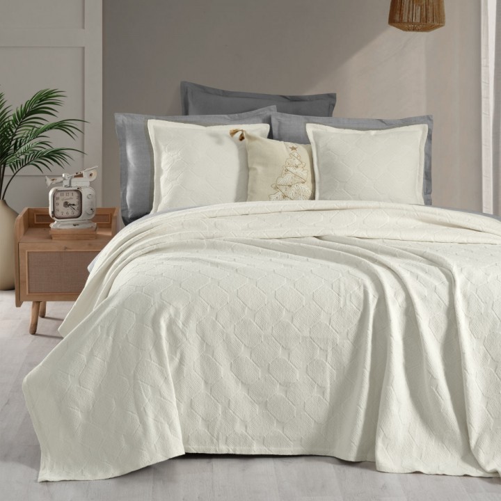 Покрывало «Nerida», цвет: экрю (240х260 см; 100% хлопок)