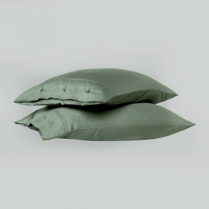 Наволочка «Monochrome», цвет: smoke green (50х70 см; сатин: 100% хлопок)