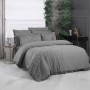 Постельное белье «Buda Gri» с вышивкой (евро; сатин stonewashed: 100% хлопок)