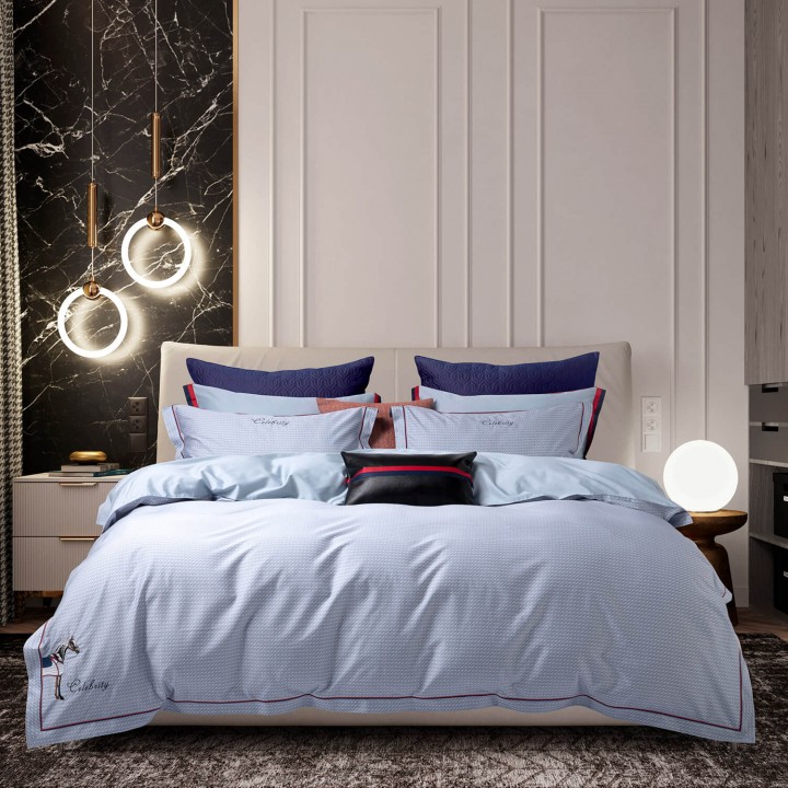 Комплект постельного белья «Celebrity Blue» (1,5 - спальный; сатин: 100% хлопок Pima; арт. 1439)
