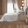 Комплект постельного белья «Rustic Stripe», цвет: бежевый (евро; вареный хлопок: 100% хлопок)