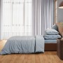 Комплект постельного белья «Rustic Stripe», цвет: голубой (евро king size; вареный хлопок: 100% хлопок)