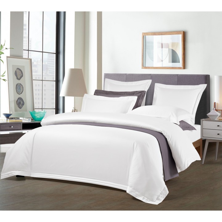Комплект постельного белья «Soho», цвет: белый (1,5 - спальный; сатин: 100% хлопок Pima, арт. 1327)