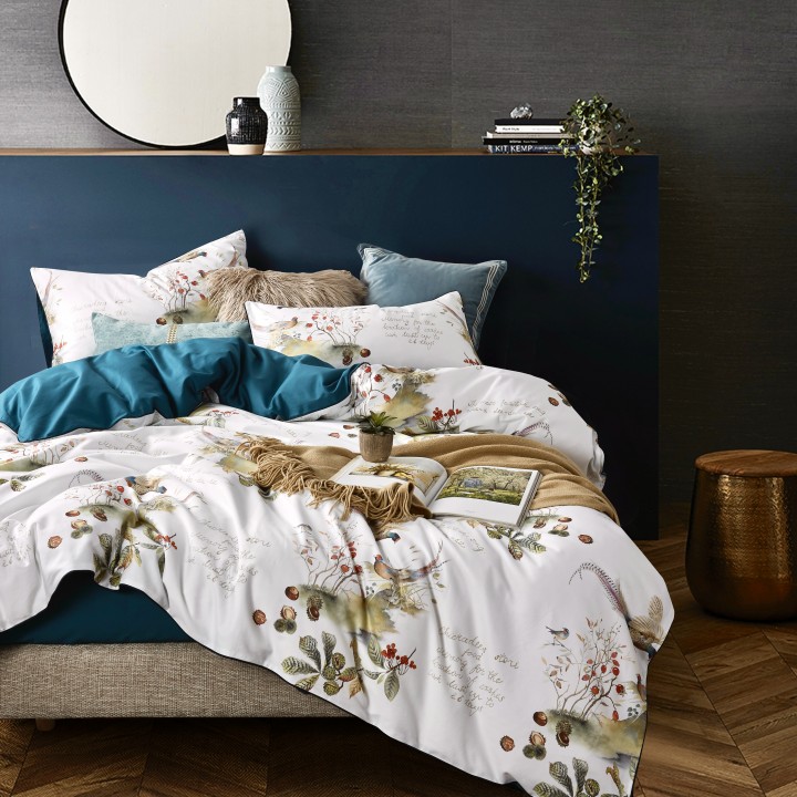 Постельное белье «Фазаны» (евро; мако-сатин: 100% египетский хлопок) Постельное белье «Фазаны» (евро; мако-сатин: 100% египетский хлопок)