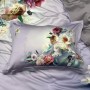 Комплект постельного белья «Симфония пионов», цвет: лиловый (1,5 - спальный; мако-сатин: 100% египетский хлопок)