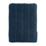 Плед вязаный хлопковый «Essential», цвет: темно-синий (130х180 см; 100% хлопок)