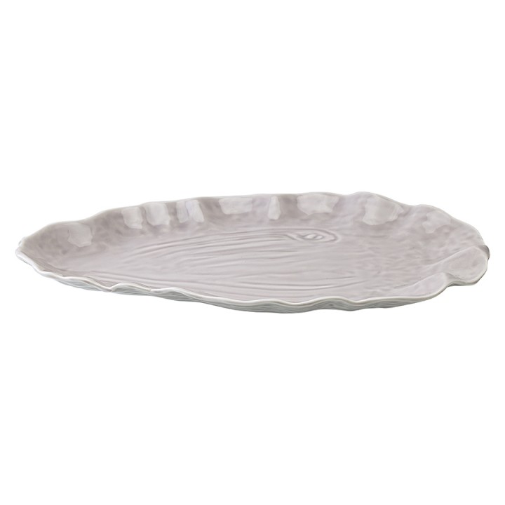 Блюдо сервировочное «Clams», цвет: серый, коллекция Sea Treasures (36,7х22х3,2 см; фарфор)
