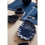 Блюдо сервировочное «Clams», цвет: синий, коллекция Sea Treasures (36,7х22х3,2 см; фарфор)