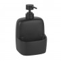 Дозатор с емкостью для губки «WasserKraft K-8499BLACK», цвет: черный (объем 400 мл; 11,9х18,3х10 см)