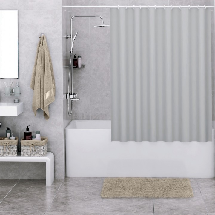 Штора для ванной «Oder», цвет: серый (180х200 см; 100% полиэстер)