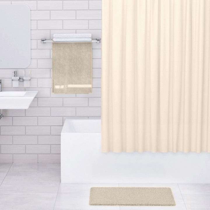 Штора для ванной «Vils», цвет: кремовый (180х200 см; 100% полиэстер)